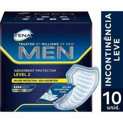 Absorvente Masculino para Incontinência Urinária Tena Men Nível 2 Médio 10 unidades