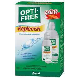 Opti-Free Replenish 300ml Grátis 120ml Estojo para Lentes