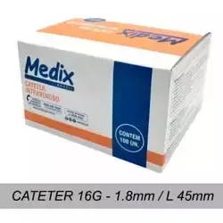 Cateter MEDIX 16G - Caixa com 100 Unidades