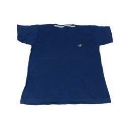 Camiseta de malha azul royal lisa 10 anos
