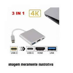 ADAPTADOR TYPE-C 3 IN 1 USB-C HDMI USB 3 1 MACBOOK 12 118