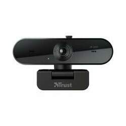 Webcam Trust Taxon QHD, 2K, Microfone Duplo, 30FPS, USB, Filtro de Privacidade, Preto - 24228