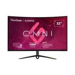 Monitor Gamer ViewSonic Omni 31.5 LED Full HD, Curvo, 165 Hz, 1ms, HDMI e DisplayPort, 103% sRGB, FreeSync Premium, Som Integrado - VX3218