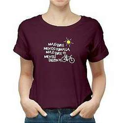 Camiseta Feminina Mais bike, menos fumaça