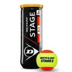 Bola de Tênis e Beach Tennis Stage 2 Dunlop Tubo Com 3 Bolas