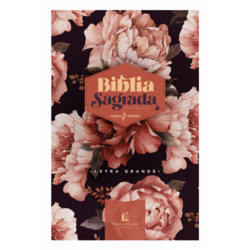 Bíblia Peônias Rosadas, ACF, Capa Dura, Letra Grande, Leitura Perfeita