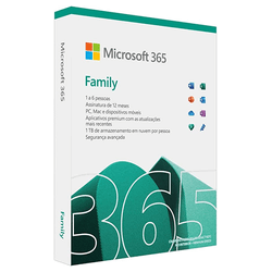 Software Microsoft 365 Family 32/64 Bits 6 Pessoas PC/MAC 6GQ-01178 - Microsoft