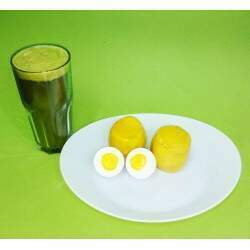 Kit lanche saudável 1 - Réplica de suco verde, batata doce e ovo
