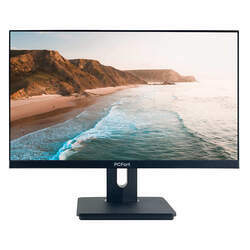 Monitor Empresarial PCFort T2420 23,8 Led Full HD - HDMI - VGA - PIVOT com ajuste de altura e rotação