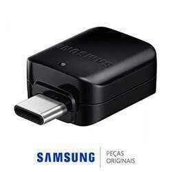 Adaptador USB para Tipo C Preto Celular Samsung Galaxy S8 S20 A21 M30