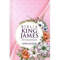 Bíblia King James Atualizada Flores Poa KJA Letra Gigante Capa Dura