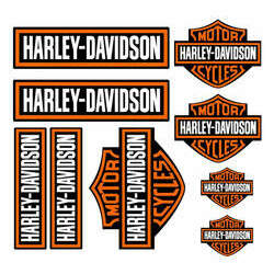 Kit Adesivos Capacete Refletivo Harley Davidson Motor Cycles