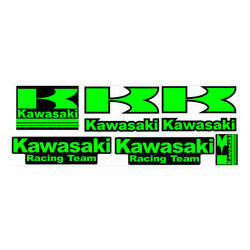 Kit Adesivos Moto Capacete Refletivo Kawasaki Racing Team