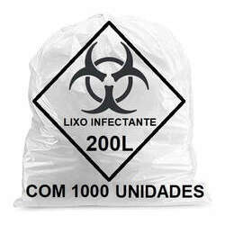 Saco De Lixo Infectante 200 Litros Pacote Com 1000 Unidades