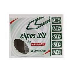 Clipes N 3/0 Niquelado C/50 Unidades - Acc