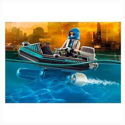 Playmobil City Action - Polícia Com Jet Pack e Barco 70782 Sunny