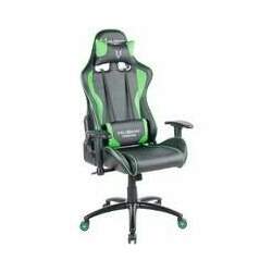 Cadeira Gamer Husky Gaming Storm, Preto e Verde, Com Almofadas, Reclinável, Descanso de Braço 2D - HST-BG