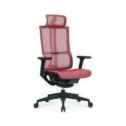 Cadeira Office Husky Technologies Sit 770, Até 120 kg, Encosto de Cabeça 2D, Encosto de Braço 3D, Apoio para Pés, Preto e Vermelho - HOFB014