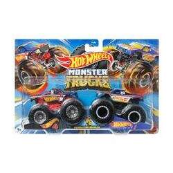 Hot Wheels - Monster Trucks 1:64 - Pack com 2 - Hotwheels 4 Vs Hotwheels 1 Hnx29