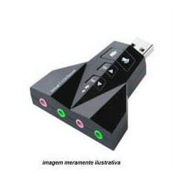 PLACA DE SOM USB 7 1 CANAIS ADAPTADOR DE AUDIO MIC COM 4 P2
