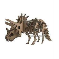 QC 3D Dinossauro Triceratops 37 peças MDF