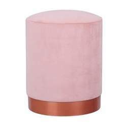 Puff Colunga em Veludo - Rosé/Cobre