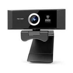 Webcam Kross, Full HD 1080P, Foco Manual, Tripé Ajustável - KE-WBM1080P