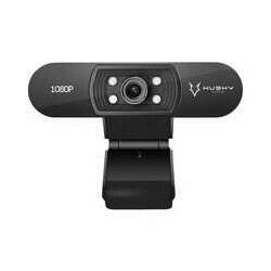 Webcam Husky Gaming Snow, Preto, Full HD 1080p, 25 FPS, Com Iluminação, Foco Ajustável e Microfone Embutido - HGMN000