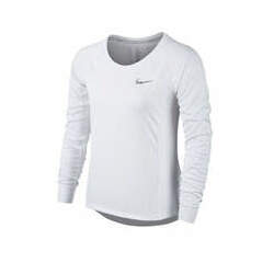 Camisa Feminina Nike Dry Miller Running Branca ML