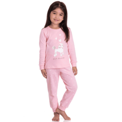 Pijama Infantil Menina Good Dreams Brilha no Escuro Rosa TMX Kids
