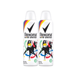 Kit Rexona Desodorante Aerosol Unissex Now United 90g (2 Produtos)
