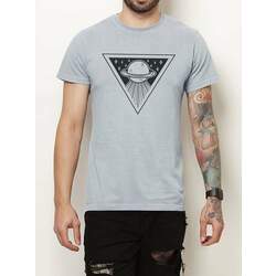 Camiseta Abdução Saturno - Cinza