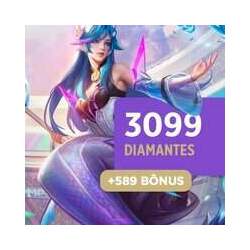 Mobile Legends - 3.099 Diamantes + 589 Bônus - Produto Digital