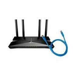 Roteador WiFi 6 Tp-Link AX 5400 - Archer AX72 + Cabo de Rede, CAT.6, 2.5M, Azul - PC-ETH6U25BL