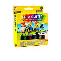 Cola Glitter Com 6 Cores Sortidas Acrilex