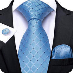 Gravata Executiva Seda Italiana Azul Luxo Noivo lenço bots