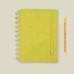 Caderno Inteligente Médio Amarelo Pastel 80 Folhas CIMD3088