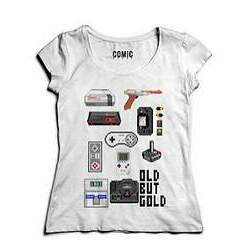 Camiseta Feminina Old But Gold - Nerd e Geek - Presentes Criativos