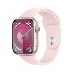 Apple Watch Series 9 41mm GPS Caixa Rosa de Alumínio, Pulseira Esportiva Rosa-Claro, Tamanho P/M, Neutro em Carbono - MR933BZ/A