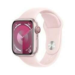 Apple Watch Series 9 41mm GPS + Cellular Caixa Rosa de Alumínio, Pulseira Esportiva Rosa-Claro, Tamanho P/M, Neutro em Carbono - MRHY3BZ/A
