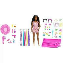 Boneca Barbie Brooklyn Negra Cabelo Magico Afro Colorido -75 Acessórios