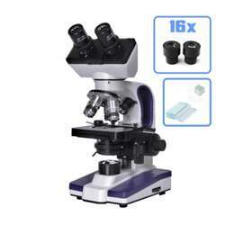 Microscópio Biológico Binocular 1600x Led DI-116B Brindes