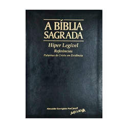 A Bíblia Sagrada ACF Híper Legível Com Ref E Palavras De Cristo Em Evidência Luxo Preta
