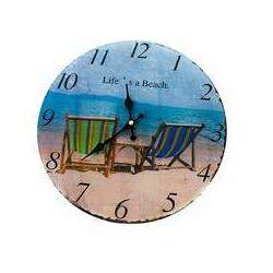 Relógio De Parede Latcor Ilustração Praia - LA3-5192