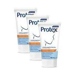Kit Esfoliante Facial Protex Anti Cravos E Espinhas 150Ml Com 3 Unidades
