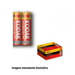 Pilha Kodak AAA de alta potencia de zinco (2 peças)