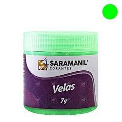 Corante Saramanil Verde Limão Fluorescente para Vela Anilina Óleo 7g