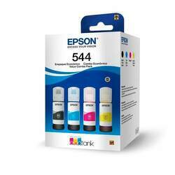 Kit com 4 Refis de Tinta EPSON T544 Preto e Color, T544520-4P