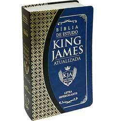 Bíblia King James Atualizada KJA Letra Hipergigante Capa Preto e Azul