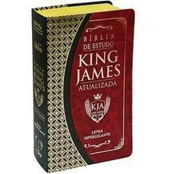 Bíblia King James Atualizada KJA Letra Hipergigante Capa Preto e Vinho